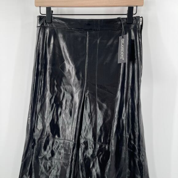 BLANK NYC Faux Leather Pants Size 26 Pleather Size Zipper NWT Vegan Cropped Blk - Picture 8 of 10